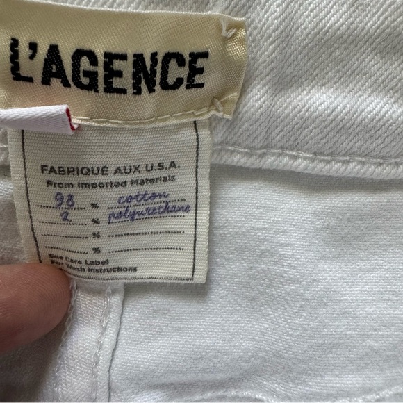 L’agence White Nevia Distressed Slouchy Straight-Leg Jeans size 28 - Picture 11 of 13